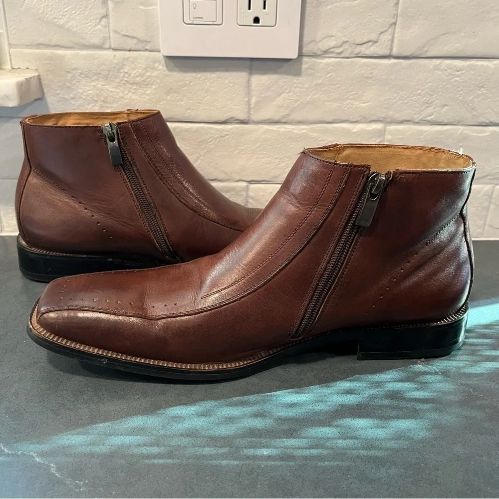 Stacy Adams sz 9.5 brown leather boots